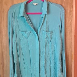 Converse One Star Long Sleeve Top in Teal